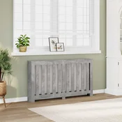 Vidaxl Pokrov za radiator siv 149x20x82 cm inženirski les