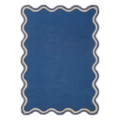 Temno modra ročno tkana preproga iz mešanice volne 200x290 cm Rivo Wool – Flair Rugs