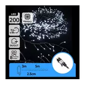Aigostar - LED spoljašnja božicna girlanda 200xLED/8 funkcija 8m IP44 hladno bela