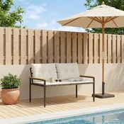 vidaXL Zunanja klop 2 -Seater 116 x 67,5 x 72 cm poli ratan