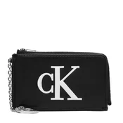 Etui za ključe Calvin Klein Bold Ck L Zip Cardcase LV04F1280G Črna