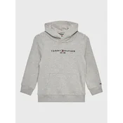 TOMMY HILFIGER Majica  nočno modra / pegasto siva / svetlo rdeča / bela