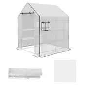 Homestar Prevleka za rastlinjak 140x143x190 cm bela