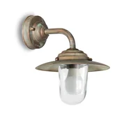 Moretti Luce Zunanja stenska svetilka Chalet višina 26 cm medeninasta starinska/čista - Antični - starinska medenina, prozorno - Kovina