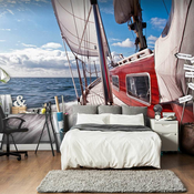 Foto tapeta - A boat far from the shore 250x193