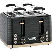 Sencor - Toster s cetiri utora 1600W/230V crna/bež