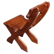 Drewmax Vrtni stol MO230 iz masivnega lesa smreke 49x83x58 cm, oreh impregniran