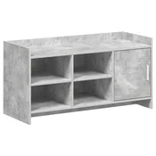 Vidaxl omara za čevlje Betonsko siva 100 x 39,5 x 51 cm Inženirski les