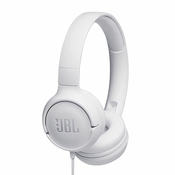 JBL Slušalice za telefon T500 Wired On-Ear/ bela