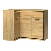 Kutne komode Stanton F126 Svijetlo drvo, Sa ladicama i vratima, 101x128x85cm