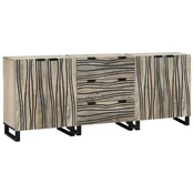 vidaXL Komplet pohištva za kopalnico 3 pcs Bela 180 x 33 x 75 cm