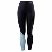 Aqua Marina ženske hlače Illusion, črne s turkiznim vzorcem, velikost XL - 6954521624518