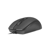 HOOPOE 2, Optical Mouse 1600 DPI, 4 Buttons, USB, Black, Cable 1,8m