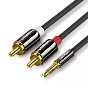 UGREEN kabel 3,5 mm utikač - 2 RCA, M/M/M, 3 m, sivi 10590