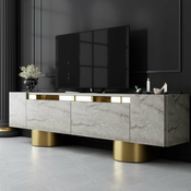 HANAH HOME TV polica Bohem Travertine Gold