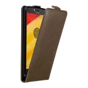 Cadorabo Cadorabo Ohišje, združljivo z Motorola MOTO C PLUS v kava rjava - Zaščitni ovitek v obliki flipa z magnetnim zapiranjem, (20564143)