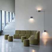 Vibia Structural 2600 LED stenska svetilka, temno siva - Dnevna soba/jedilnica - Sodobni - Kovina