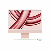 APPLE iMac 24 Retina 4.5K, M3 cip s 8-core CPU i 10-core GPU, 8GB RAM, 256GB SSD, Pink, CRO KB (mqrt3cr/a) mqrt3cr/a