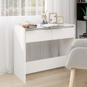 vidaXL Konzolna mizica bela 89x41x76,5 cm jeklo