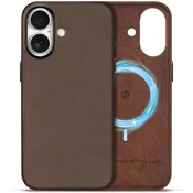 SHIELDON ovitek za iPhone 17 (6,3) – Crazy Horse usnje, MagSafe, temno rjava