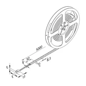 Hera LED trakovi Basic-Tape S, IP54, 3.000K, dolžina 500 cm - Dnevna soba/jedilnica - Sodobni - bela, prozorna - Plastika