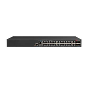 Ruckus ICX 7150 Switch, 48x 10/100/1000 PoE+ ports, 2x 1G RJ45 uplink-ports, 4x 1G SFP uplink ports upgradable to up to 4x 10G SFP+ with license, 740W PoE budget, basic L3 (static routing and RIP) (ICX7150-48PF-4X1G)