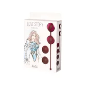 Lola games Vaginalne kuglice Set for Easy and Medium Level Love Story Valkyrie Wine Red