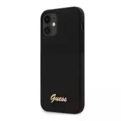 Maska Guess Faceplate za iPhone 12 mini mat crna.