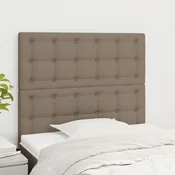 Vidaxl vidaXL Vzglavja za posteljo, 2 kosa, taupe, 80x5x78/88 cm, blago