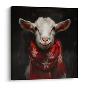 Božična slika prisrčna koza - 20x20