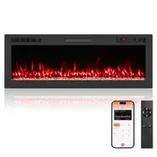 Northix 50-palčni električni kamin 750 W/1500 W z WiFi in glasovnim upravljanjem