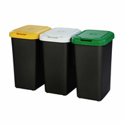 Tontarelli Koš za ločene odpadke TRIO 3 x 25 l,črn