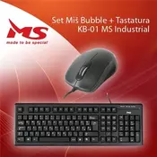 THUNDER set miš Bubble + tastatura KB-01 MS Industrial