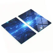 shumee Dekorativne steklene servirne deske za prigrizke tridimenzionalne 2x30x52 cm