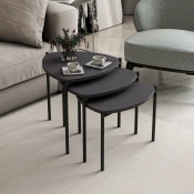 Hanah Home Set klub stolova, 3 komada Lenny Antracit