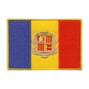 shumee Našitek zastave Andore - samolepilna podlaga - vezen našitek/značka/emblem