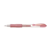 Gel olovka, 0,32 mm, s gumbom, PILOT G-2 Metallic, ružičasta BL-G2-7-MP