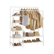 Songmics Oblekalni regal 45x1158x1728 cm bel
