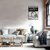 Wallity Zidna dekoracija Happy, Crna