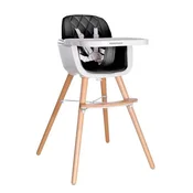 KikkaBoo hranilica Woody 2in1 black (KKB10130)