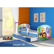 Deciji krevet ACMA II 160x80 F + dusek 6 cm BLUE1