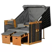 Homestar Plažni stol 118x79x160 cm Siva