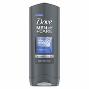 Dove Men + Care Invigorating Cool Fresh vlažilen gel za prhanje za telo, obraz in lase 250 ml za moške