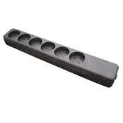 Plastična 6-vtičnica podaljšek K-IT črne barve RAS605BL, Z66000112-PA01