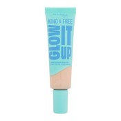 Rimmel Kind & Free Glow It Up Moisturising Skin Tint puder normalna koža 30 ml Odtenek 001 fair porcelain