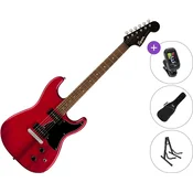 Fender Squier Paranormal Strat-O-Sonic Basic SET Crimson Red Transparent Električna kitara