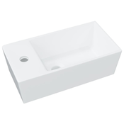 MAISON CHIC Umivalnik - Kopalna umivalnik - Lavabo bel 48x25x15 cm keramični, (21684992)
