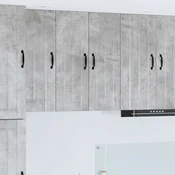 vidaXL Stenska kuhinjska omarica 2 pcs Betonsko siva 30 x 31 x 80 cm