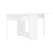 Vidaxl Jedilna miza 138 x 70 x 73,5 cm Inženirski les Bela Pravokotna