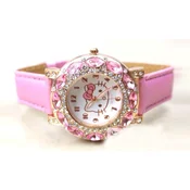 Hello Kitty djecji sat sa cirkonima u bijeloj ili rozoj boji